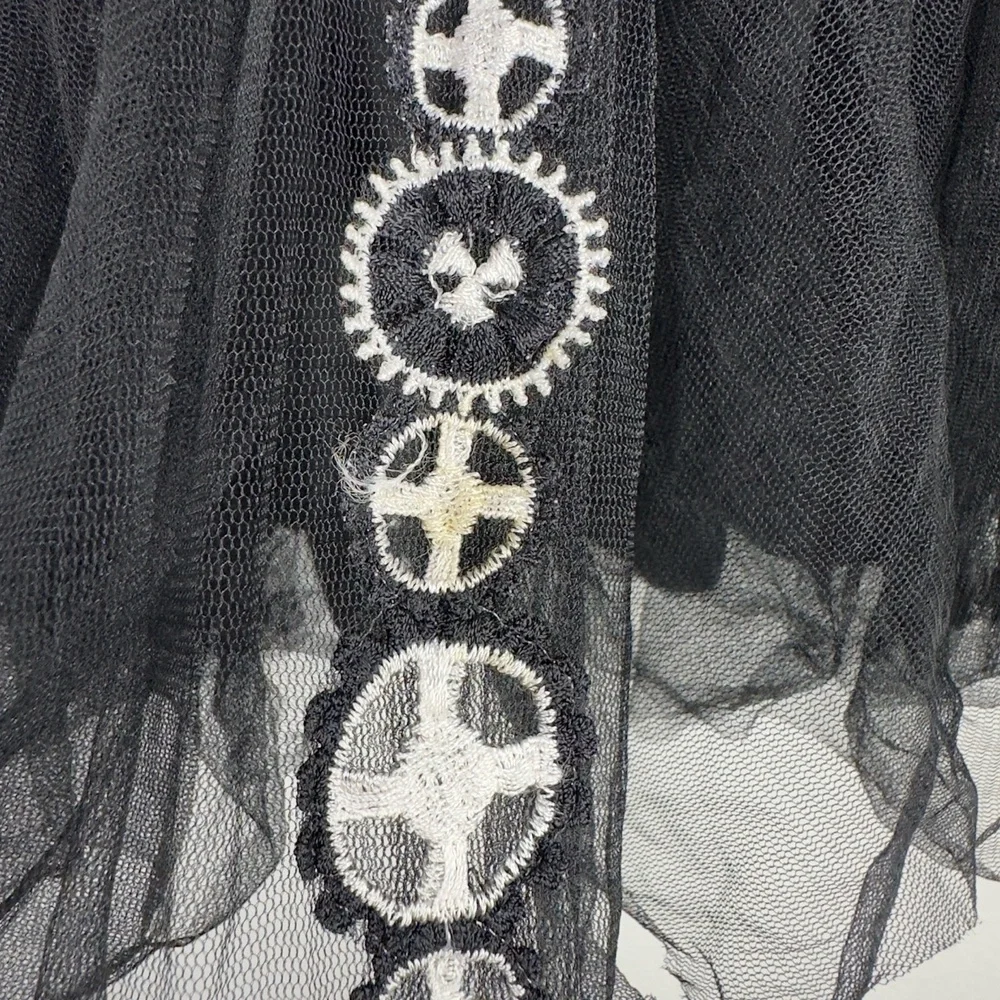 Tadashi‎ Shoji Kids Dress Girls 2T Black White Embroidered Tulle Princess Formal